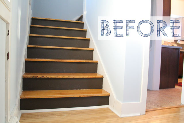 stair risers before and after