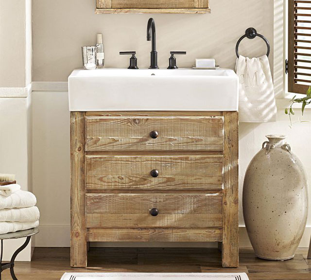 Mason Reclaimed Wood Console Sink from Pottery Barn