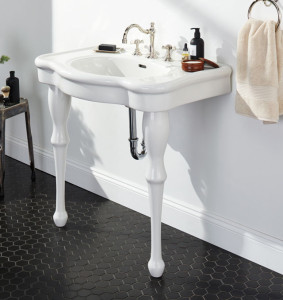 Victorian Pedestal Single Sink Console from Rejuvenation