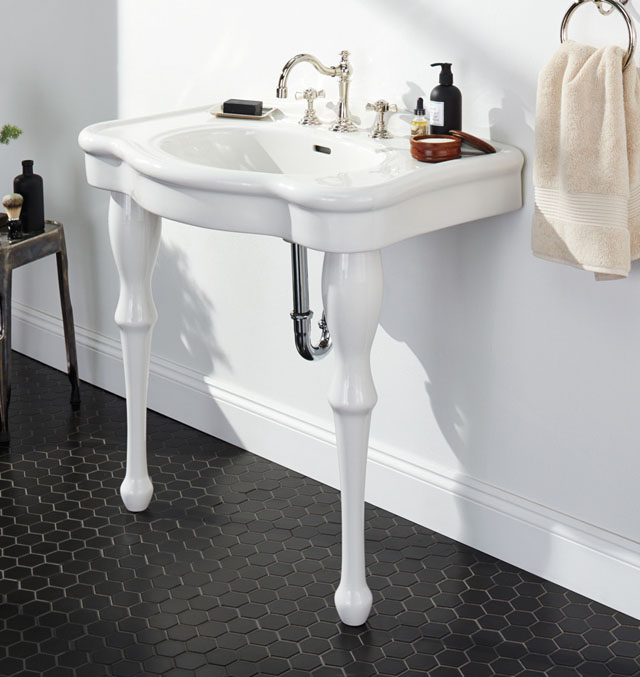 Victorian Pedestal Single Sink Console from Rejuvenation