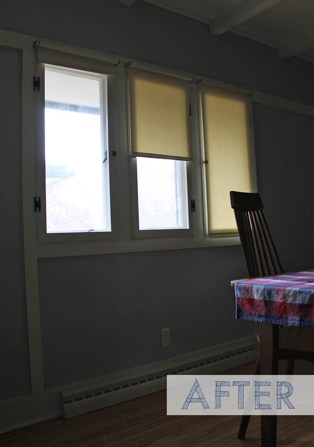 new blinds from blindster.com installed in the dining room