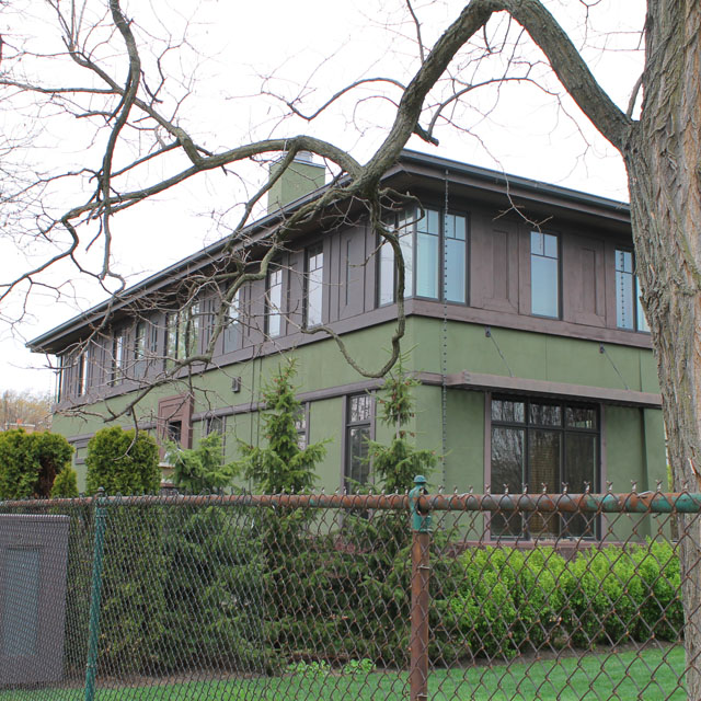 a Prairie School-inspired house in Evanston