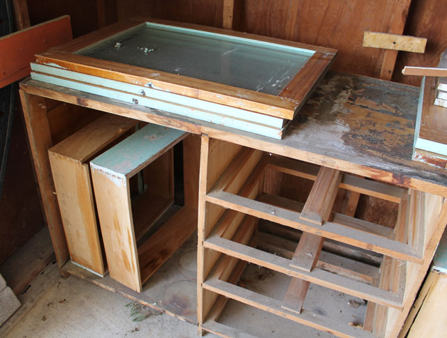original kitchen cabinetry from the Delbert W. Meier House