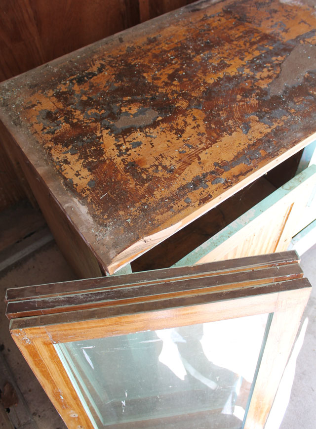 original kitchen cabinets from the Delbert W. Meier house