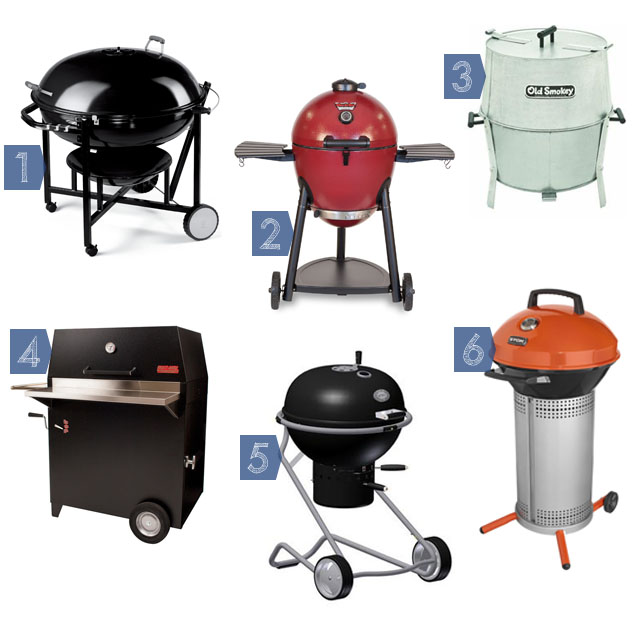 6 charcoal grills