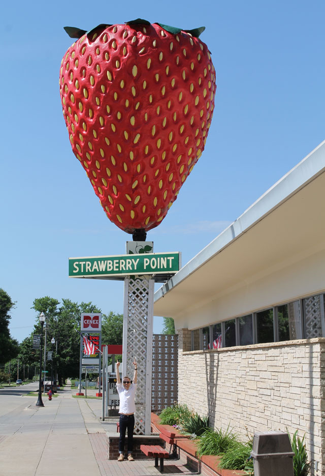 The World's Largest Strawberry in Strawberry Point, Iowa | This American House