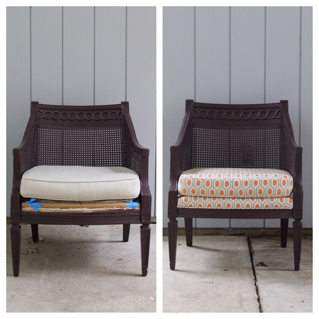 Before & After; Reupholstered Chair Project | This American House