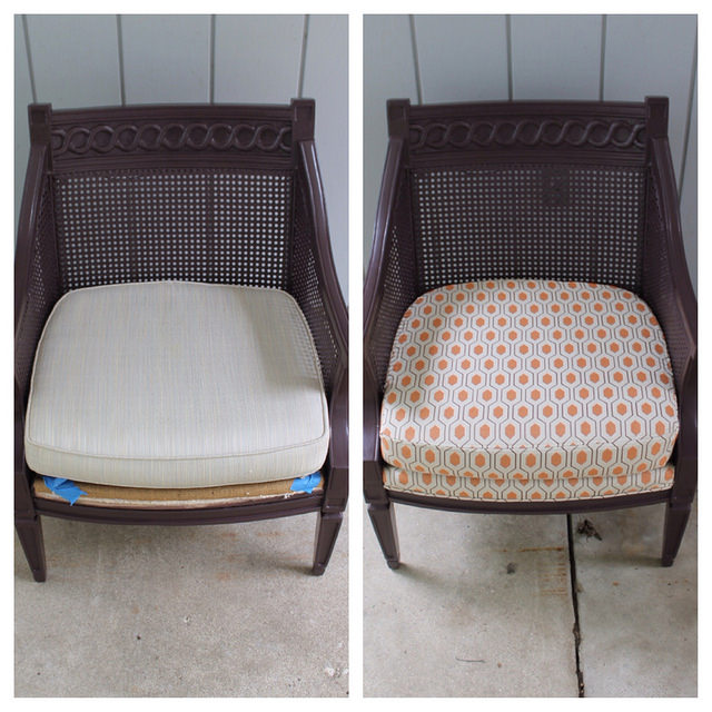 Before(ish) & After: Reupholstered Chair Project