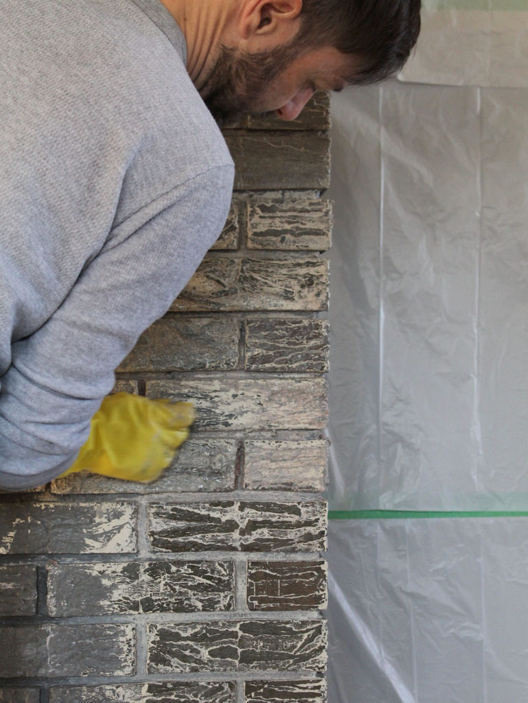 Stripping Fireplace Brick