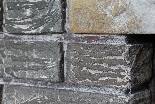 Close Up for Stripped Fireplace Brick