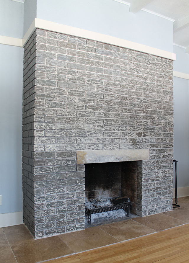 Stripping Brick Fireplace