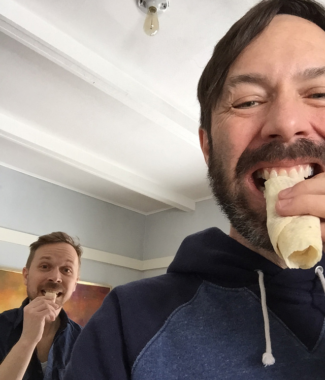 Enjoying Homemade Lefse at This American House