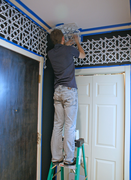 Stenciling the Entryway
