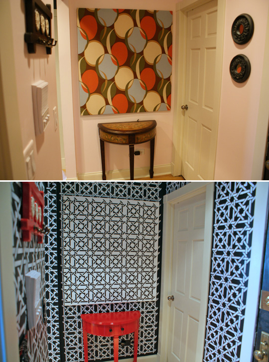 Before & After: The Stenciled Entryway