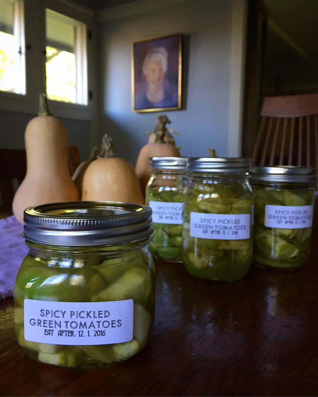 Spicy Pickled Green Tomatoes 