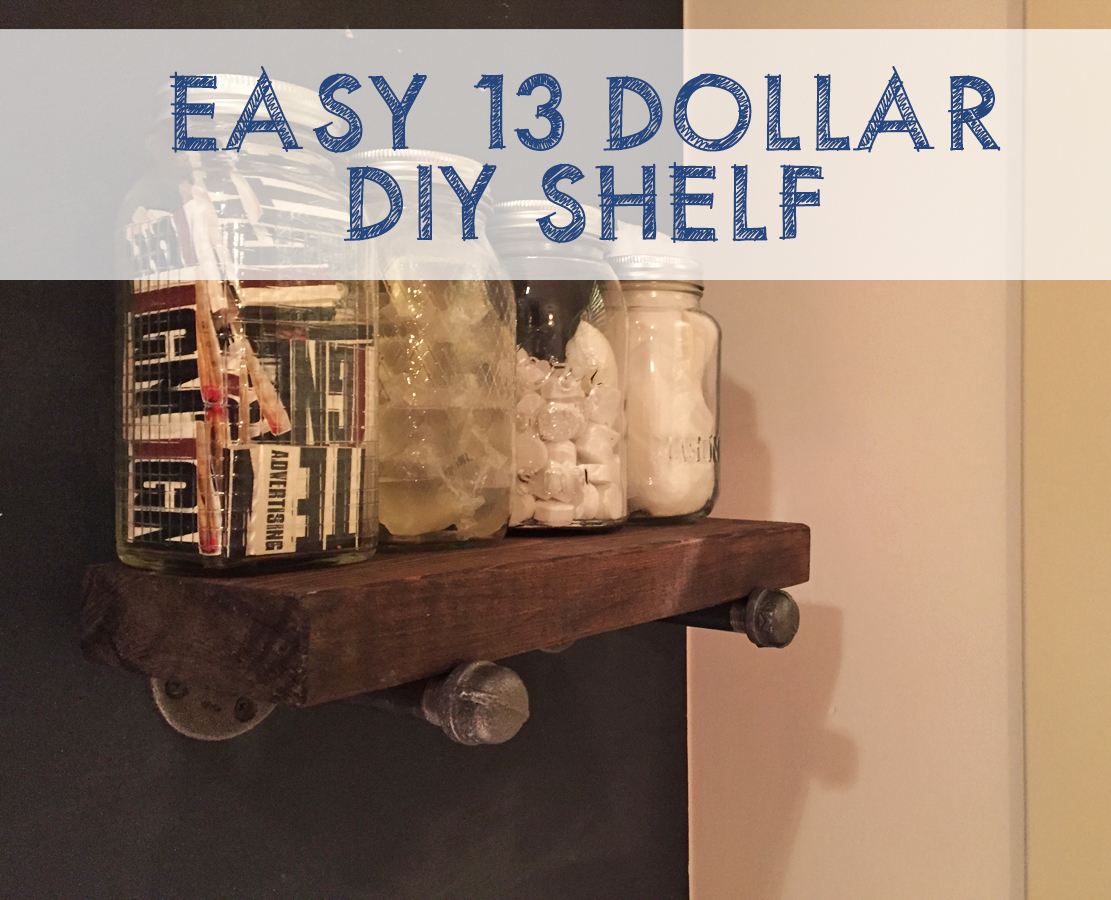 Easy $13 DIY Shelf from This American House