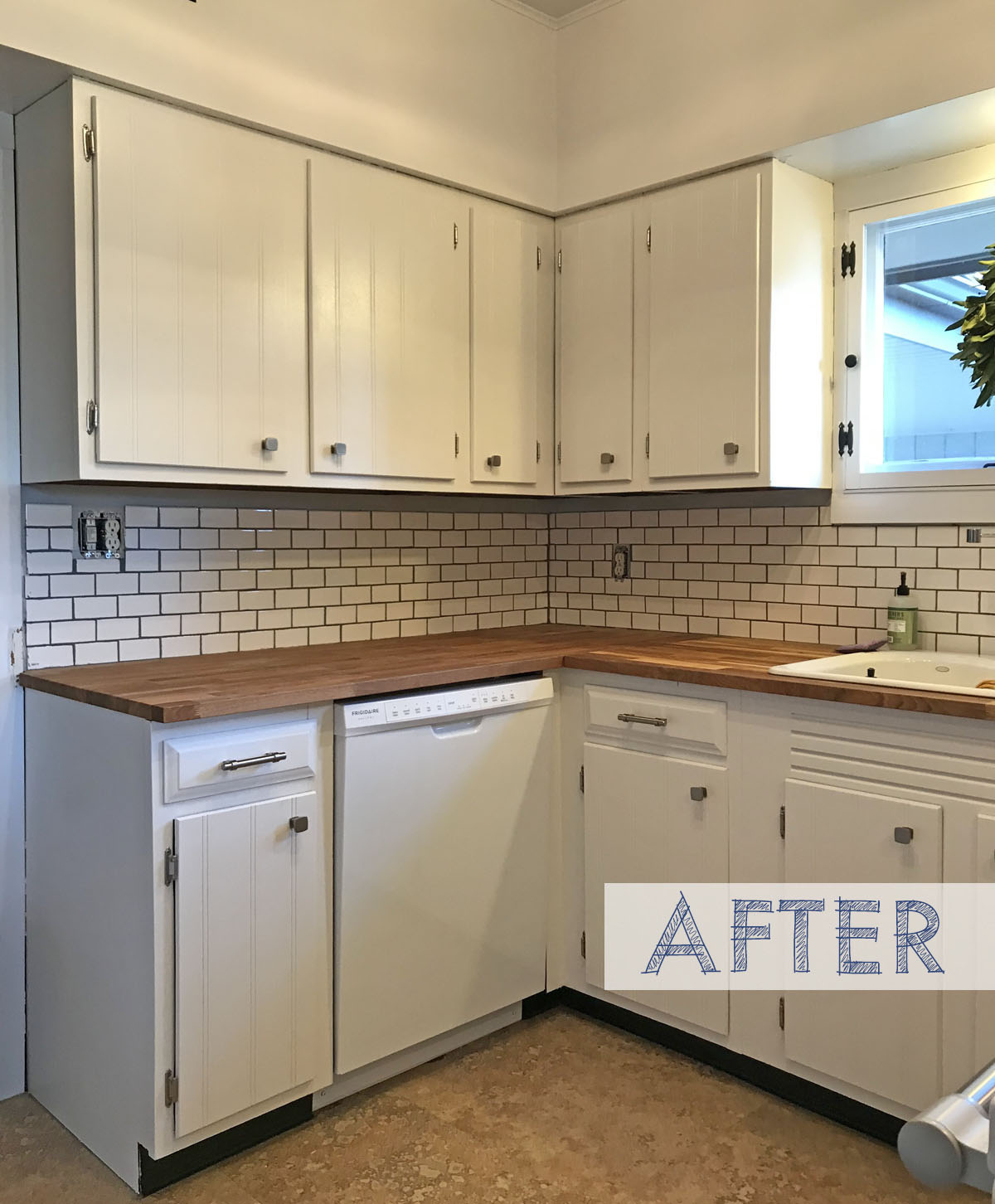 Before & After: White Subway Tile in a Vintage Style Kitchen