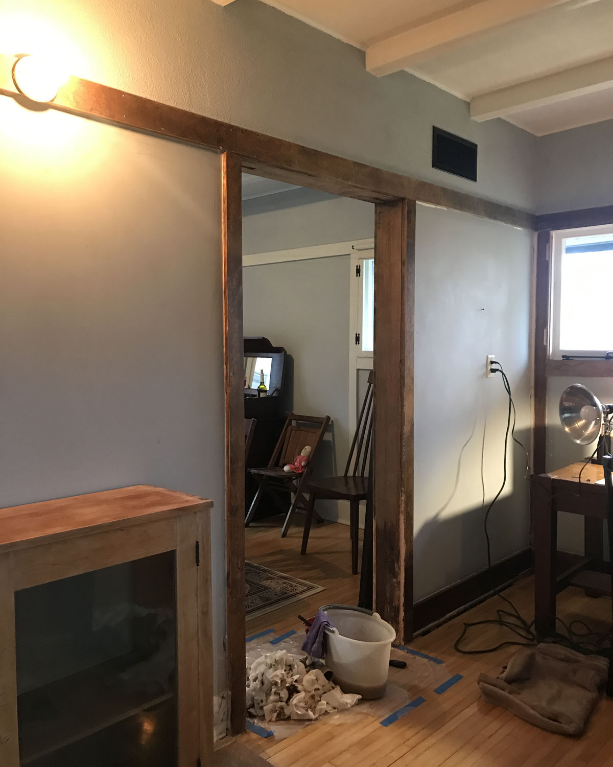 rehabbing wood trim in an old American System-Built home