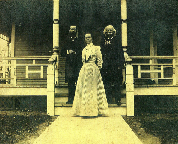 William with son George and daughter-in-law Delia in Wahoo, Nebraska